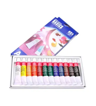 Pintura acrilica artist caja carton de 12 colores surtidos tubo de 12 ml