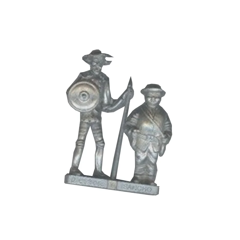 Figura Grande Quijote y Sancho color Plata