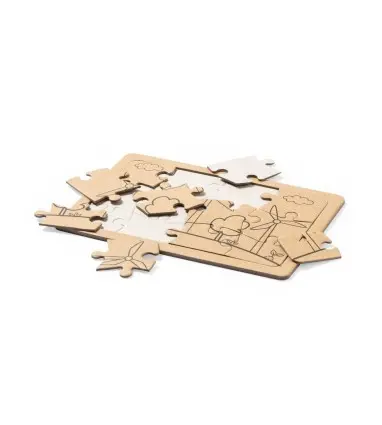 SET de 2 PUZZLES CLAVIER de 12 piezas de carton reciclado