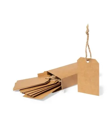 Set de 10 etiquetas HANGTAGS PRESENTACIÓN QUALIX de papel reciclado