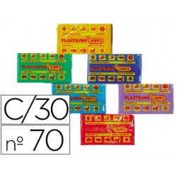 Plastilina jovi 70 surtida -tamaño pequeño -caja de 30 unidades