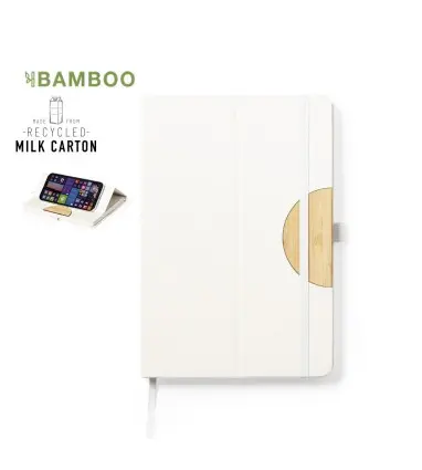 LIBRETA SOPORTE TORYA de bambú y cartón de leche reciclado