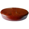 Peana Madera base Ovalada raiz Caoba 19 cm sin base