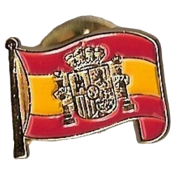Pin España con escudo constitución metálico