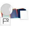 Carpeta esselte dossier uñero plastico folio transparente 110 micras
