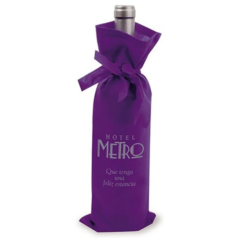 Bolsa Para Botella Vino de 15.00 X 35.00 con tira para lazo