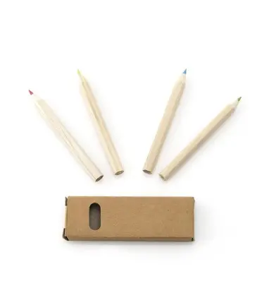 Caja 4 Lapices Colores Madera TYNIE TRIBILIN