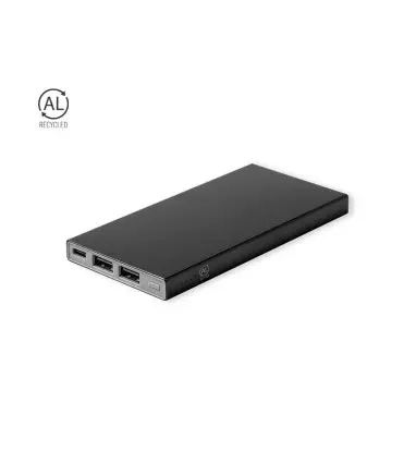 POWER BANK GINVAL de Aluminio reciclado
