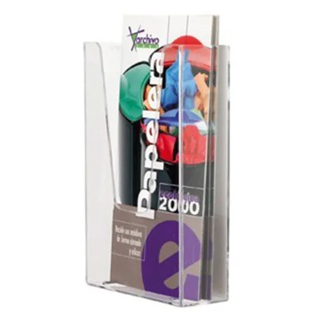 EXPOSITOR MURAL ARCHIVO 2000 METACRILATO 1/3 DIN A4 TRANSPARENTE 110X45X180 MM UN COMPARTIMIENTO