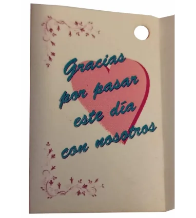 Pack de 24 etiquetas libro colgantes personalizadas a tu gusto en carton de 240 g/m de 6 x 4,5 cm con cuerda