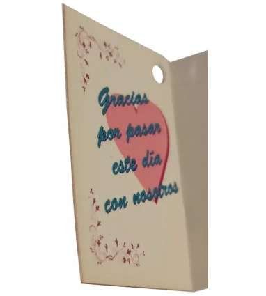 Pack de 24 etiquetas libro colgantes personalizadas a tu gusto en carton de 240 g/m de 6 x 4,5 cm con cuerda