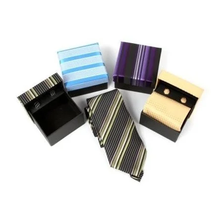 SET CORBATA Y GEMELOS EN ESTUCHE REGALO A JUEGO