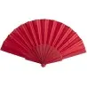 Lote 50 abanicos de varillas de plástico y tela en poliéster en color rojo con envío incluido
