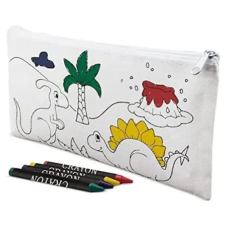 Lote de 30 Estuches para Colorear Infantiles Dinos con 4 Ceras Incluidas con envío incluido