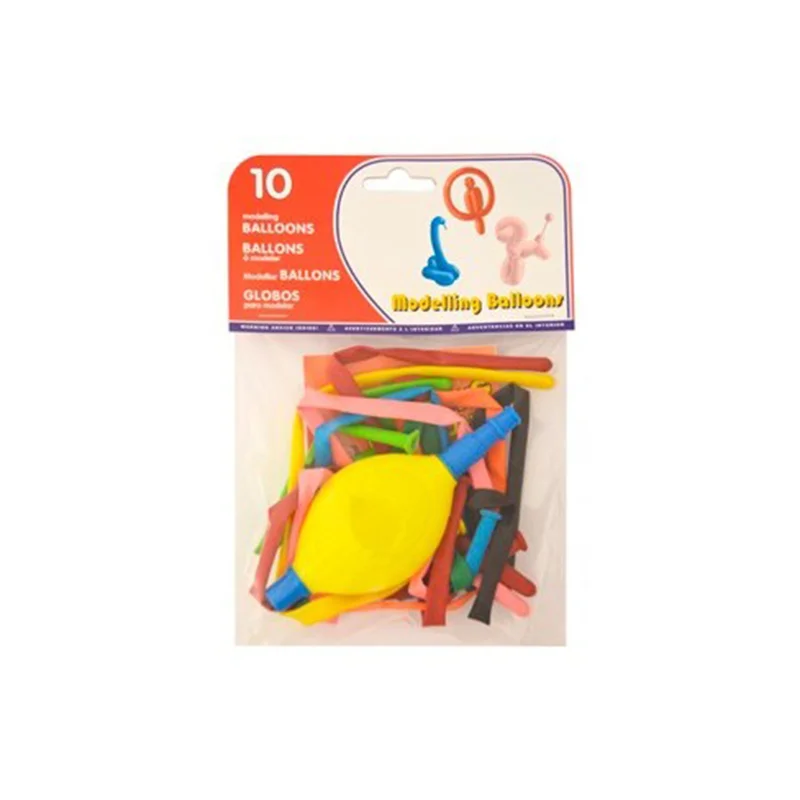 Globos para modelar + inflador bolsa de 10