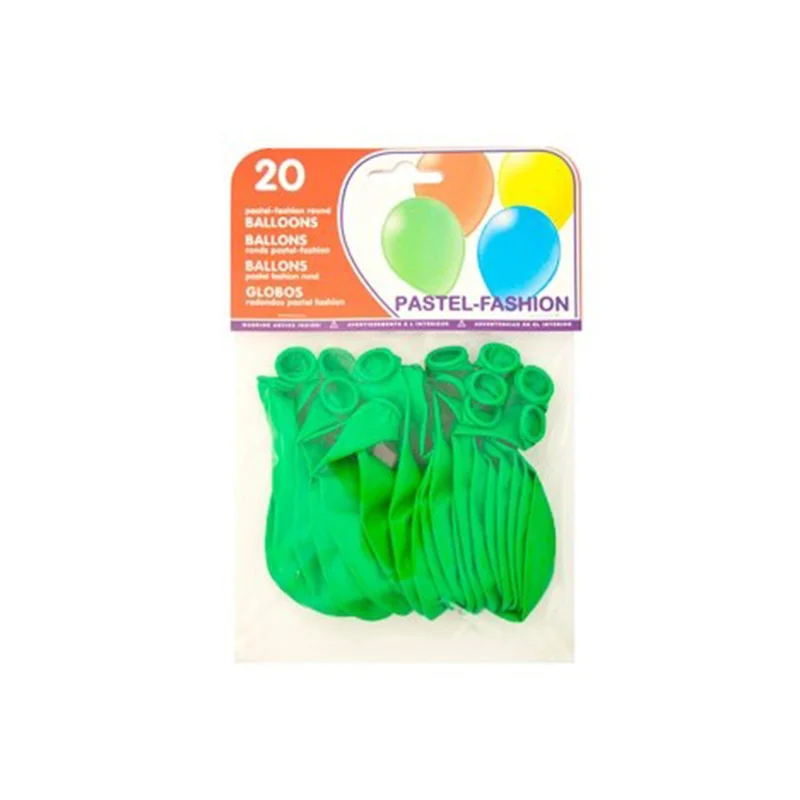GLOBOS VERDES BOLSA DE 20
