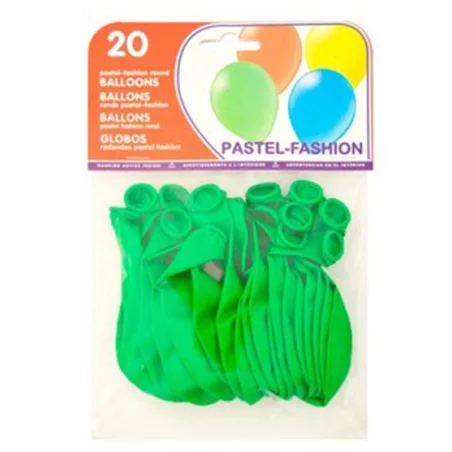 GLOBOS VERDES BOLSA DE 20