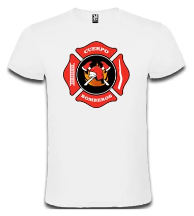 CAMISETA Algodon Logo Bomberos ROLY ATOMIC Adulto