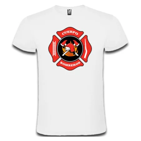 CAMISETA Algodon Logo Bomberos ROLY ATOMIC Adulto