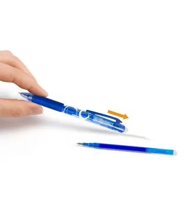 Recambio boligrafo q-connect retractil kf11058 borrable azul caja de 3 unidades