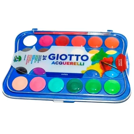 Acuarela giotto 24 colores estuche de plastico