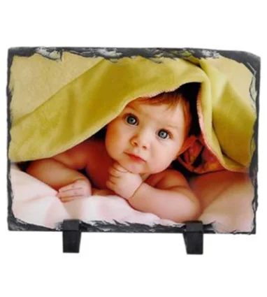 Portafotos para sublimación de piedra pizarra de 30 x 20 cm Personalizable