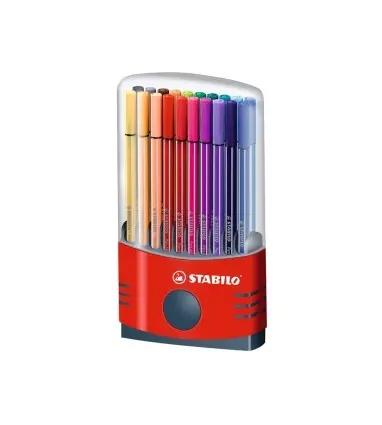 Rotulador stabilo punta de fibra pen 68 color parade estuche de 20 rotuladores