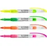 Rotulador q-connect fluorescente punta biselada tinta liquida bolsa de 4 unidades colores surtidos