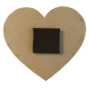 Imán de madera artesanal con dibujo y nombre personalizado para empresas, bodas o eventos con forma de Corazón