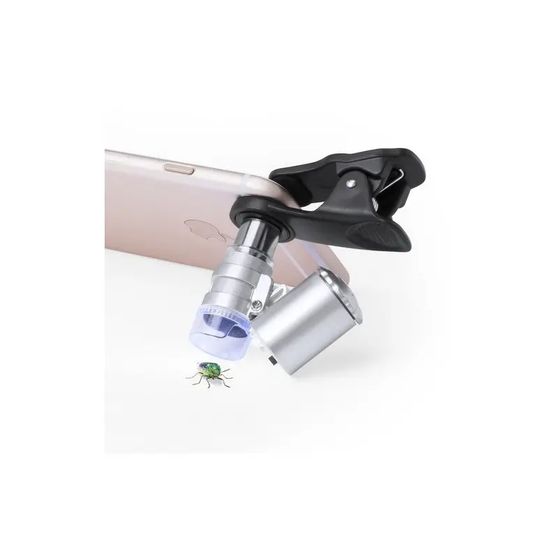 Microscopio 2 led y luz ultravioleta 60x