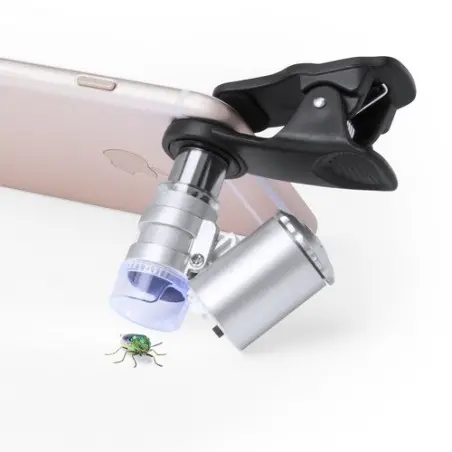 Microscopio 2 led y luz ultravioleta 60x