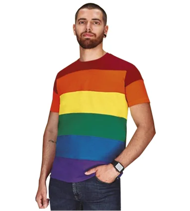 Camiseta con manga corta de arcoiris RAINBOW