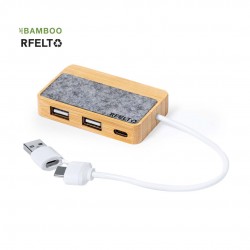 PUERTO USB BARNEY de RPET y Bambu