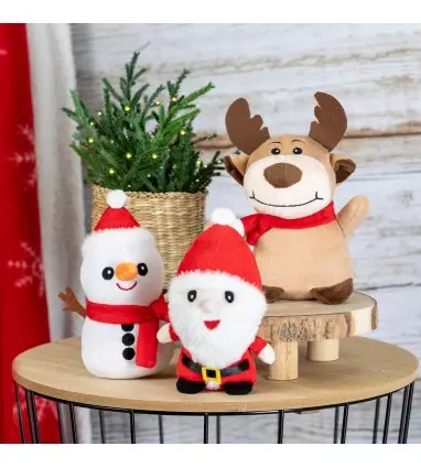 PELUCHE NANDO navideño de Papa Noel o Muñeco de Nieve
