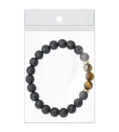 PULSERA PIEDRA VOLCÁNICA "ÁVALON"