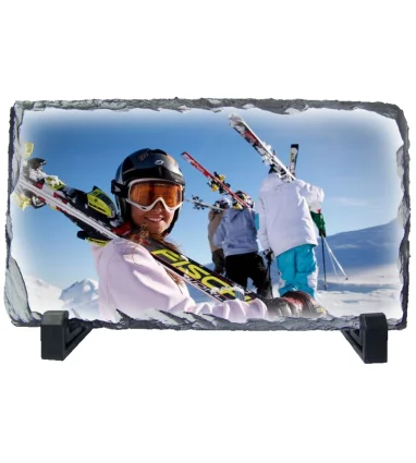 Portafotos para sublimación de piedra pizarra de 30 x 20 cm Personalizable
