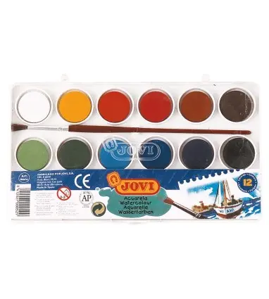 Acuarela jovi 12 colores estuche de plastico