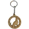 Llavero de Madera con huellas y forma de Perro