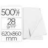 Papel manila blanco 62x86 cm paquete de 500 hojas