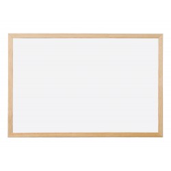 Pizarra blanca q-connect melamina marco de madera 90x60 cm
