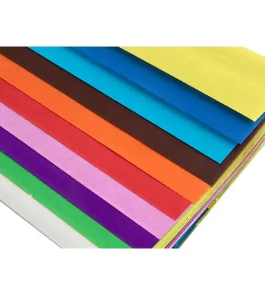 Papel seda liderpapel 52x76cm 18g/m2 bolsa de 10 hojas colores surtidos