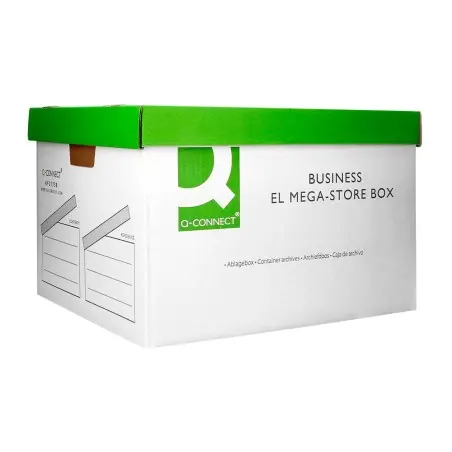 Cajon q-connect carton para 4 cajas archivo definitivo folio montaje automatico medidas interior 295x383x430mm