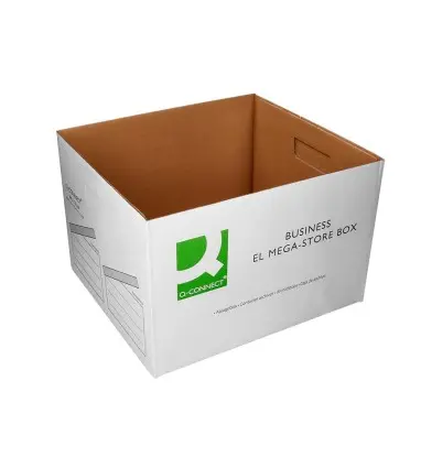 Cajon q-connect carton para 4 cajas archivo definitivo folio montaje automatico medidas interior 295x383x430mm