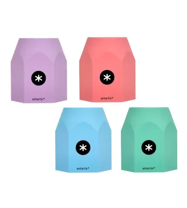 Cubilete portalapices antartik silicona hexagonal colores surtidos pastel celeste coral lavanda y menta