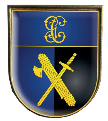 Pin Distintivo de Permanencia Seguridad Ciudadana De Guardia Civil con borde y trasera Dorados