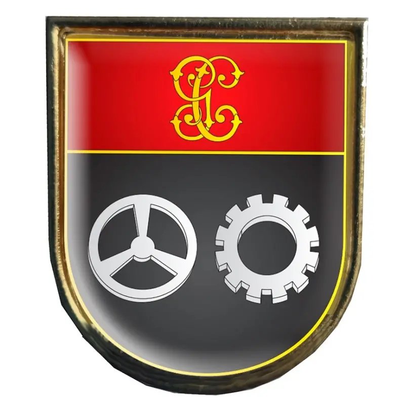 Insignia Distintivo de Título o Diploma Automovilismo Nivel C De Guardia Civil con borde y trasera Dorados