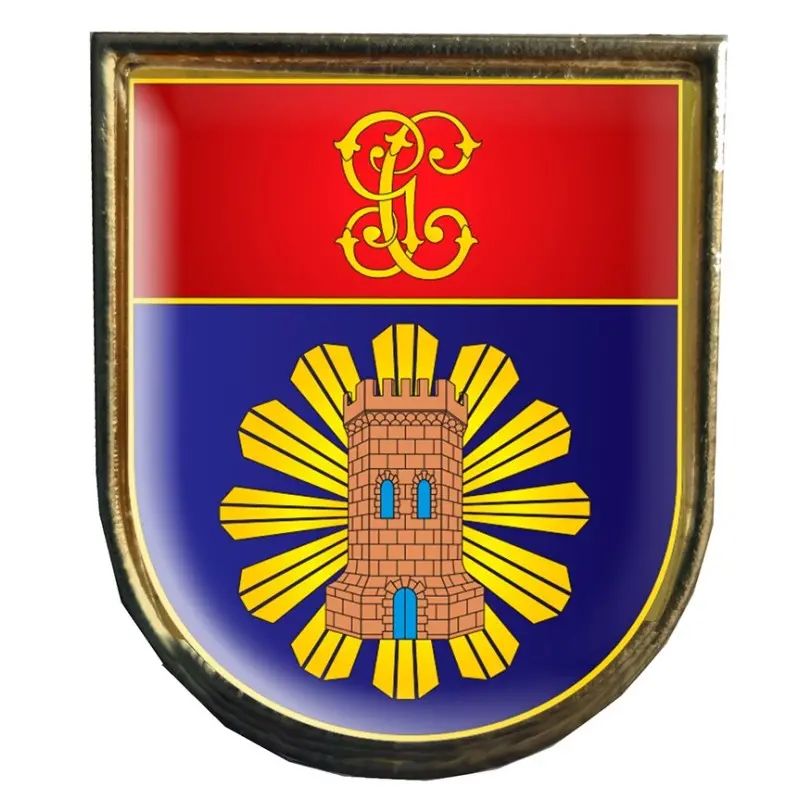 Insignia Distintivo de Título o Diploma Fiscal Fronteras De Guardia Civil con borde y trasera Dorados