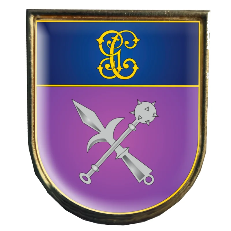 Insignia Distintivo de Permanencia Armamento De Guardia Civil con borde y trasera Dorados