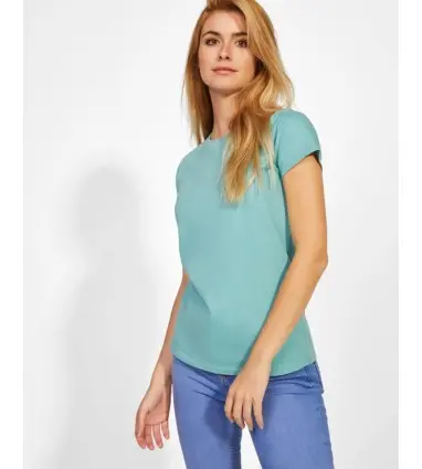 Camiseta de mujer entallada de manga corta en algodón orgánico BREDA WOMAN