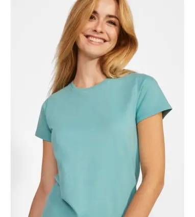 Camiseta de mujer entallada de manga corta en algodón orgánico BREDA WOMAN